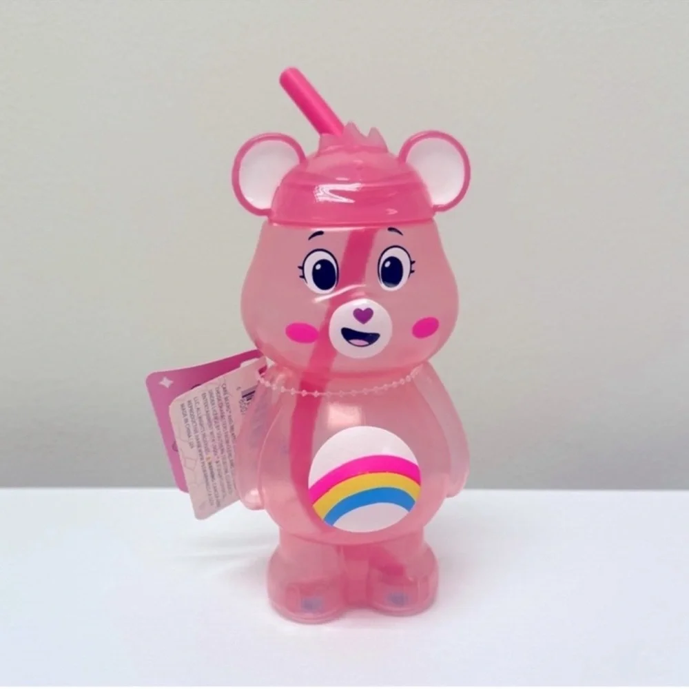 New Target Bullseye Playground set of 2 Care Bear Drinkware Kids Cups w/ straws
